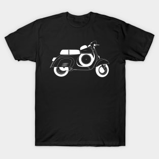 Vespa 90 Super Sprint White Outline T-Shirt